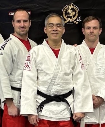 Kim Nguyen with Wisconsin teammates in Atlanta